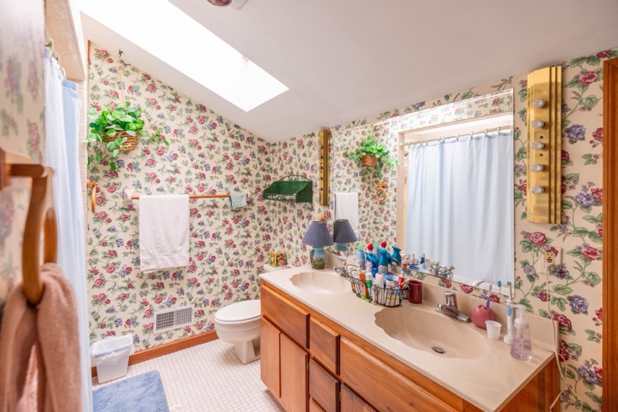 Bathroom with skylight