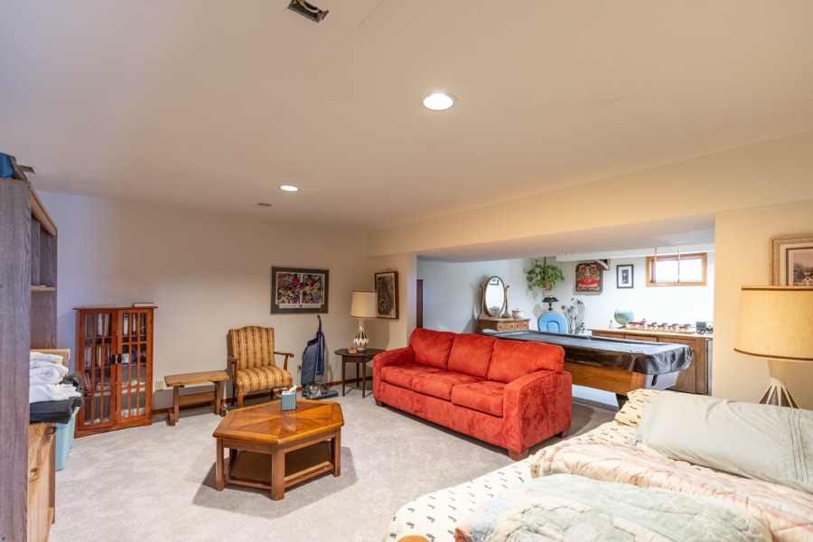 Finished walkout lower level family room